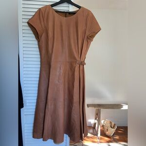 Lauren by Ralph Lauren Lambs Leather Dress 16